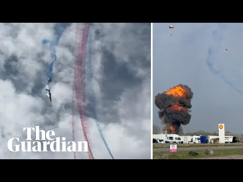 Three pilots in hospital after air display jets collide during training in France