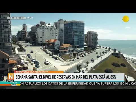 Semana santa: el nivel de reservas en Mar del Plata está al 85% ?N8:00?25-03-24