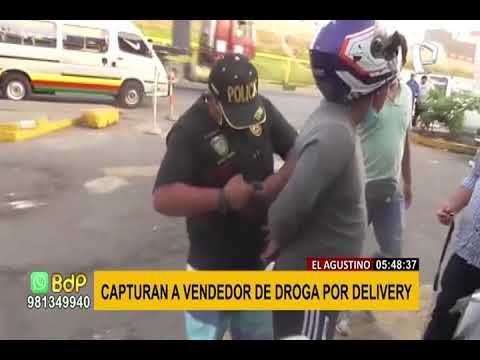 El Agustino: detienen a sujeto que llevaba marihuana por delivery
