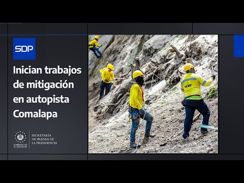 Gobierno del Presidente Nayib Bukele inicia trabajos de mitigación en autopista Comalapa