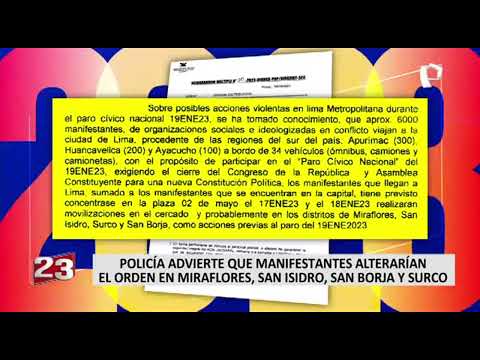 PNP advierte que manifestantes se dirigirían a Miraflores, San Isidro, Surco y San Borja (2/2)