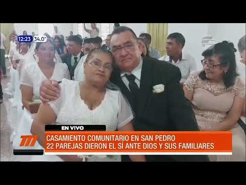 Casamiento comunitario en San Pedro