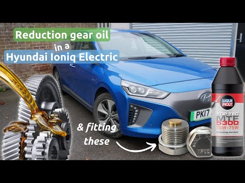 Gear oil change in a Hyundai Ioniq Electric 28kWh & fitting magnetic sump plugs