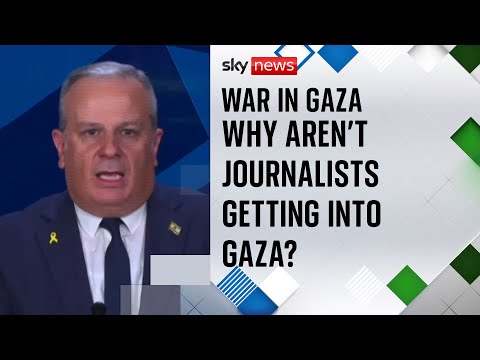 Sky News asks Israeli government spokesman about journalists entering Gaza