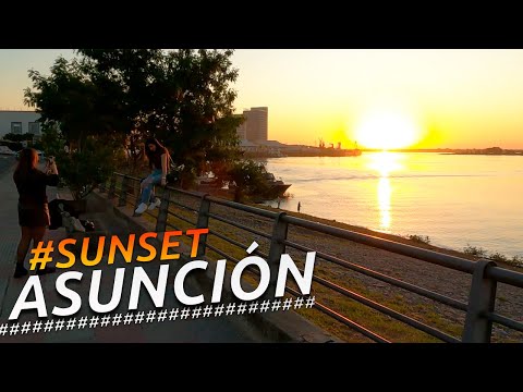 Recorriendo la COSTANERA DE ASUNCIÓN SUNSET I PARAGUAY I 4K Walking Tour VLOG