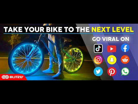 The Brightest LED Bike Wheel Lights 7 color in 1 - Super Cool Bicycle Tire Lights by BLITZU