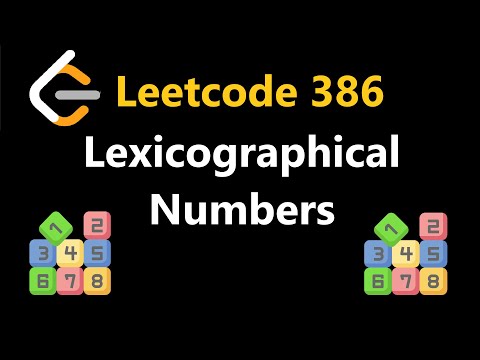 Lexicographical Numbers - Leetcode 386 - Python