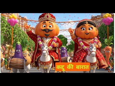 Kaddu Ki Nikli Baraat | Kids Hindi Cartoon Rhymes| कद्दू की बारात | atrangi littles