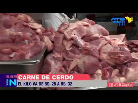 El Alto: La carne de cerdo registra una variación de precio por fin de año