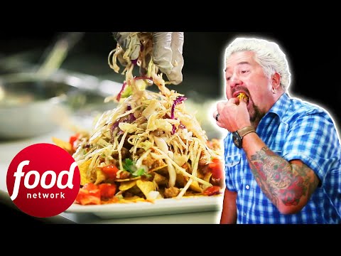 Guy Is OBSESSED With These Korean-Mexican Fusion Nachos! | Diners, Drive-Ins & Dives