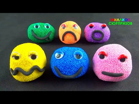 Учим цвета с Play Doh и Шариковым Пластилином | Сюрпризы из шарикового пластилина с Фунгус Амунгус