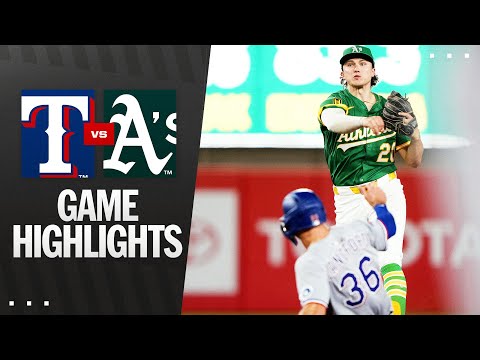 Rangers vs. As Game Highlights (8/29/25) | MLB Highlights