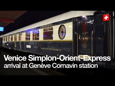 Arrival and departure of the Venice Simplon-Orient-Express (VSOE) from Geneva | BB22200, Re 420