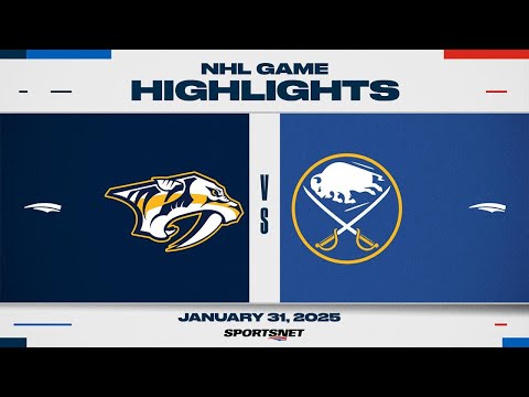 NHL Highlights | Predators vs. Sabres - January 31, 2025