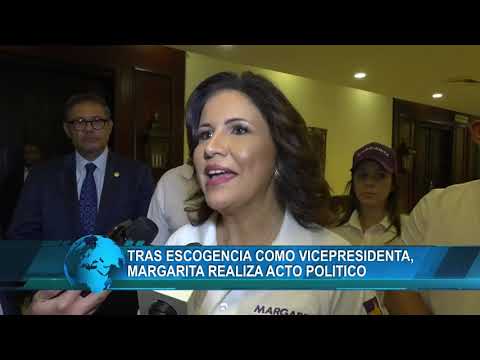 Margarita realiza acto público tras escogencia compañera boleta de Gonzalo