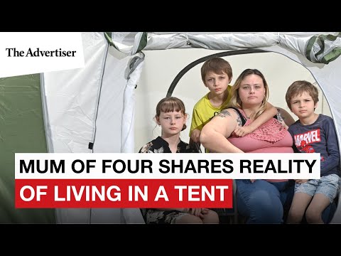 Homeless mum shows reality of living in a tent with kids