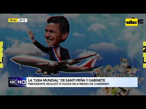 La “gira mundial” de Santi Peña y gabinete: el 20% de su mandato se lo pasó viajando
