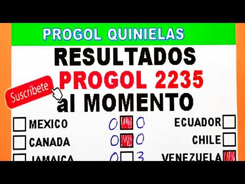Progol 2235 Resultados al Momento | progol 2235  | progol Revancha 2235