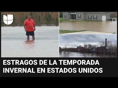 Temporal invernal en Estados Unidos causa inundaciones y hasta un posible tornado