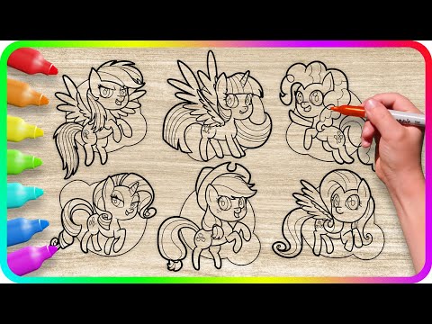 MY LITTLE PONY - Coloring on wooden board / How to color My Little Pony. Easy Drawing MLP