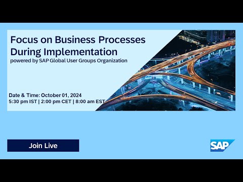 Focus on Processes During the implementation Phase I Move to Cloud ERP I 24.10.01