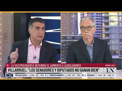 Villarruel defendió el aumento a legisladores: Los senadores y diputados no ganan bien