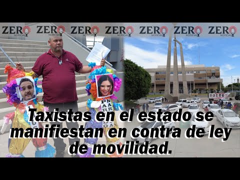 Taxistas en el estado se manifiestan en contra de ley de movilidad. ZN - 18/MAYO/2023