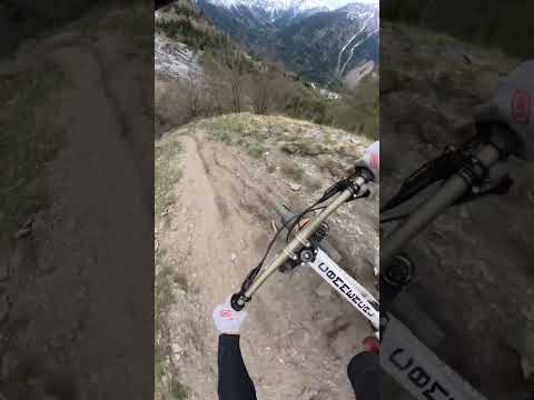 Quentin Barbe flying through the Black Garden in Les 2 Alpes.