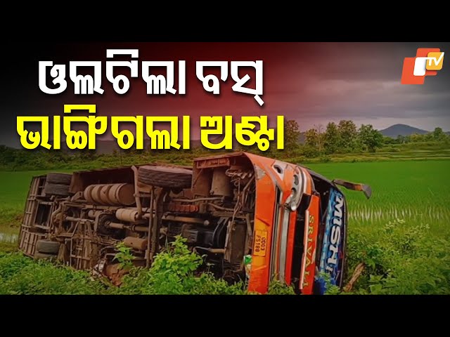 Bus Overturns in Nayagarh’s Dashapalla: Over 17 Injured, Four Critically Hurt