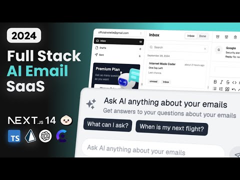 Build and Deploy Full Stack AI Email SaaS | Next JS 14, Prisma, OpenAI, Stripe, TypeScript, Tailwind