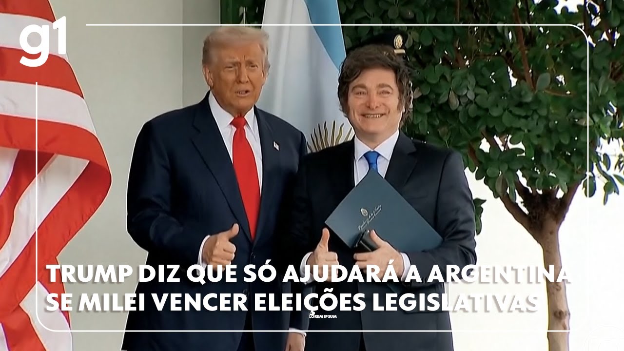 Trump diz que só vai ajudar a Argentina se Javier Milei vencer as eleições legislativas