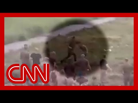 Russian state media releases video showing brawl at military camp