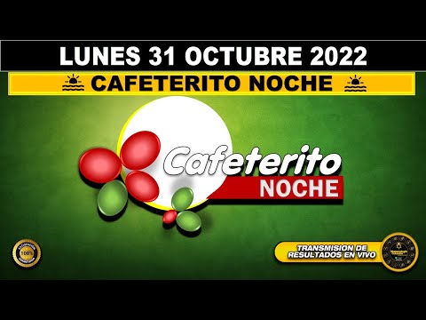 Resultado CAFETERITO NOCHE ?del LUNES 31 de OCTUBRE de 2022 (ULTIMO SORTEO DE HOY) l