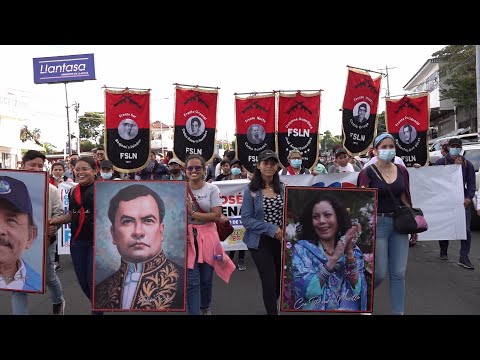 Militancia Sandinista honra con multitudinaria caminata al gran Rubén Darío