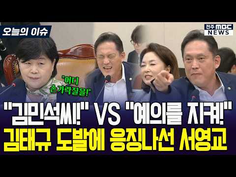 김태규 대폭발에 아수라장된 법사위 결국 나선 <strong>서영교</strong>