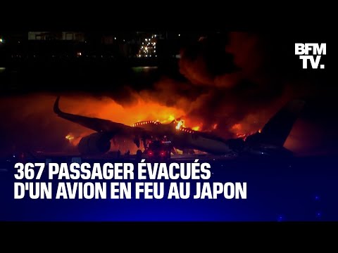 Japon: les 367 passagers de l'avion en feu à Tokyo ont été évacués et sont sains et saufs