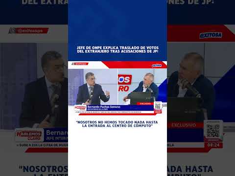 🔴🔵Jefe de ONPE explica traslado de votos del extranjero tras acusaciones de JP: No hemos tocado nada