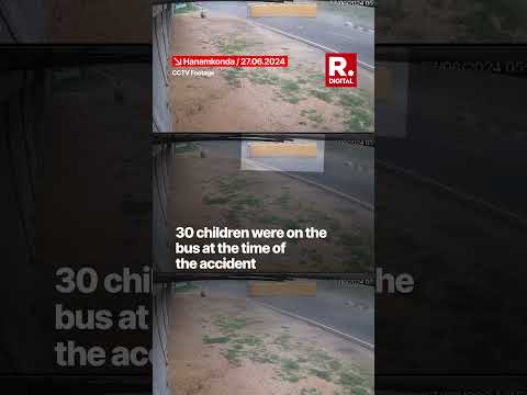 Car Crashes into School Bus in Telangana’s Hanamkonda, Injuring Six