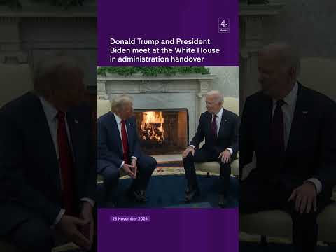 Donald Trump and President Biden meet at the White House in administration handover