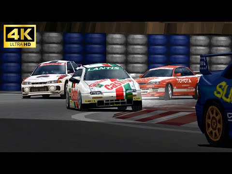PS1【グランツーリスモ】を4Kで蘇らせてみた!! JTCC カストロール マツダ ランティス　余りにもクラス違いすぎてNSX GT1がクラッシュw GT1 4K 60FPS Game Play#37