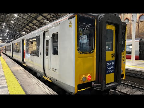 317508 and 317343 departing London Liverpool Street for the last time 16/7/22