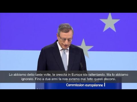 Draghi: "La crescita dell'Europa sta rallentando, non possiamo più ignorarlo"