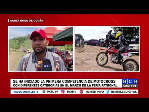 Inauguran el torneo de motocross en Santa Rosa de Copán