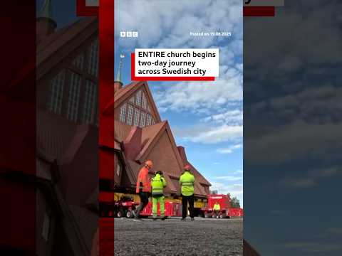 Swedish TV is live broadcasting a church's move across a city as "slow TV". #Sweden #BBCNews