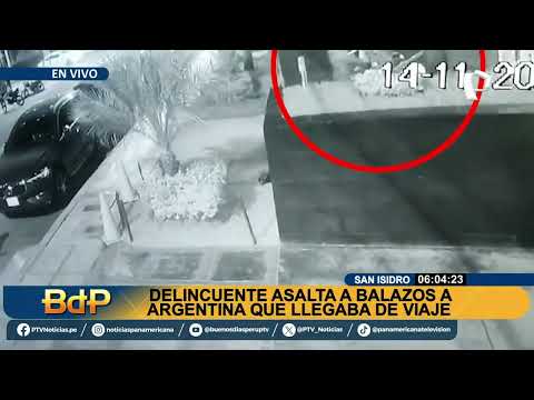 San Isidro: Delincuentes asaltan a balazos a ciudadana argentina que llegaba de viaje
