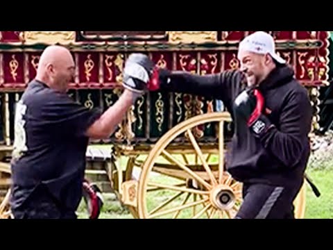 Tyson Fury GYPSY WORKOUT for Usyk Trilogy; goes BACK TO ROOTS with father Big John