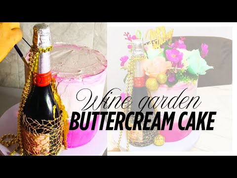 How to design a wine garden buttercream cake