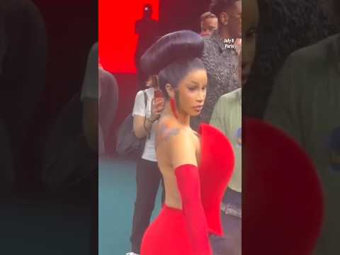 Cardi B and Fan Bingbing at Robert Wun's haute couture show at Paris Fashion Week