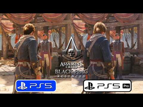 Assassin's Creed Black Flag Resynced - PS5 vs PS5 PRO Graphics & Frame Rate Comparison