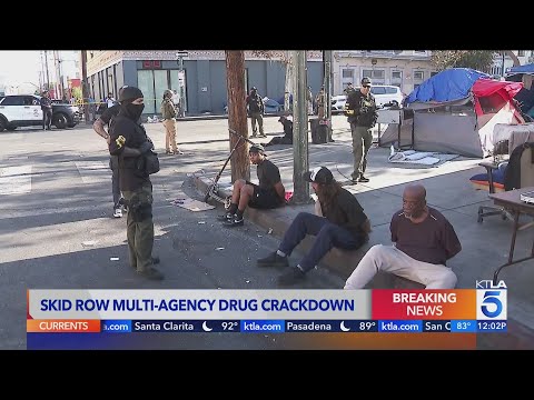 Drug crackdown on Skid <strong>Row</strong> leads to multiple arrests